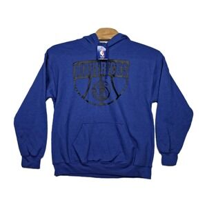 NWT Dallas Mavericks Hoodie Men's L Royal Blue Big Logo NBA Pullover Sweatshirt
